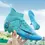 Thumbnail: Blue high-top soccer shoe with a black swoosh Men's New High Top Soccer Shoes TF/FG Anti-Slip
