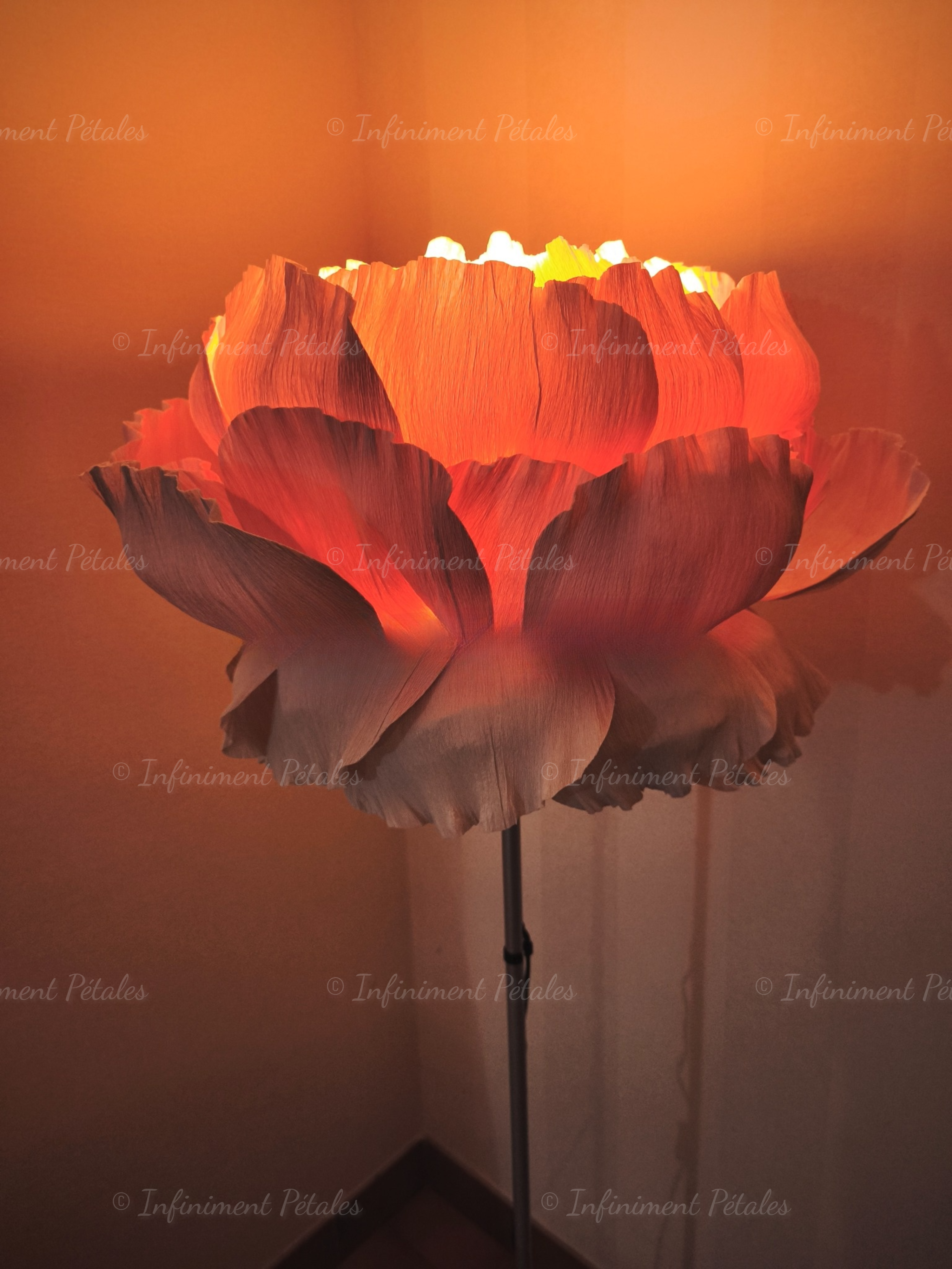 LAMPE  "DOUCE PIVOINE"