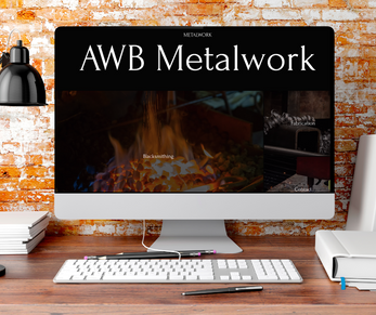 AWB Metalwork website shown on computer screen
