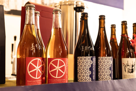 Bottles of Honey and Balloon wine