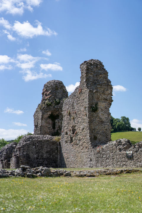Close up of Montgomery Castle ruins