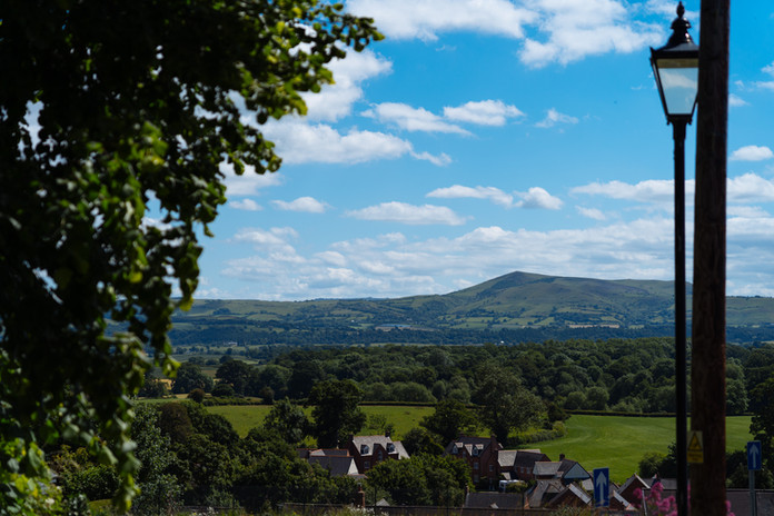 Montgomery town with the surrounding hills