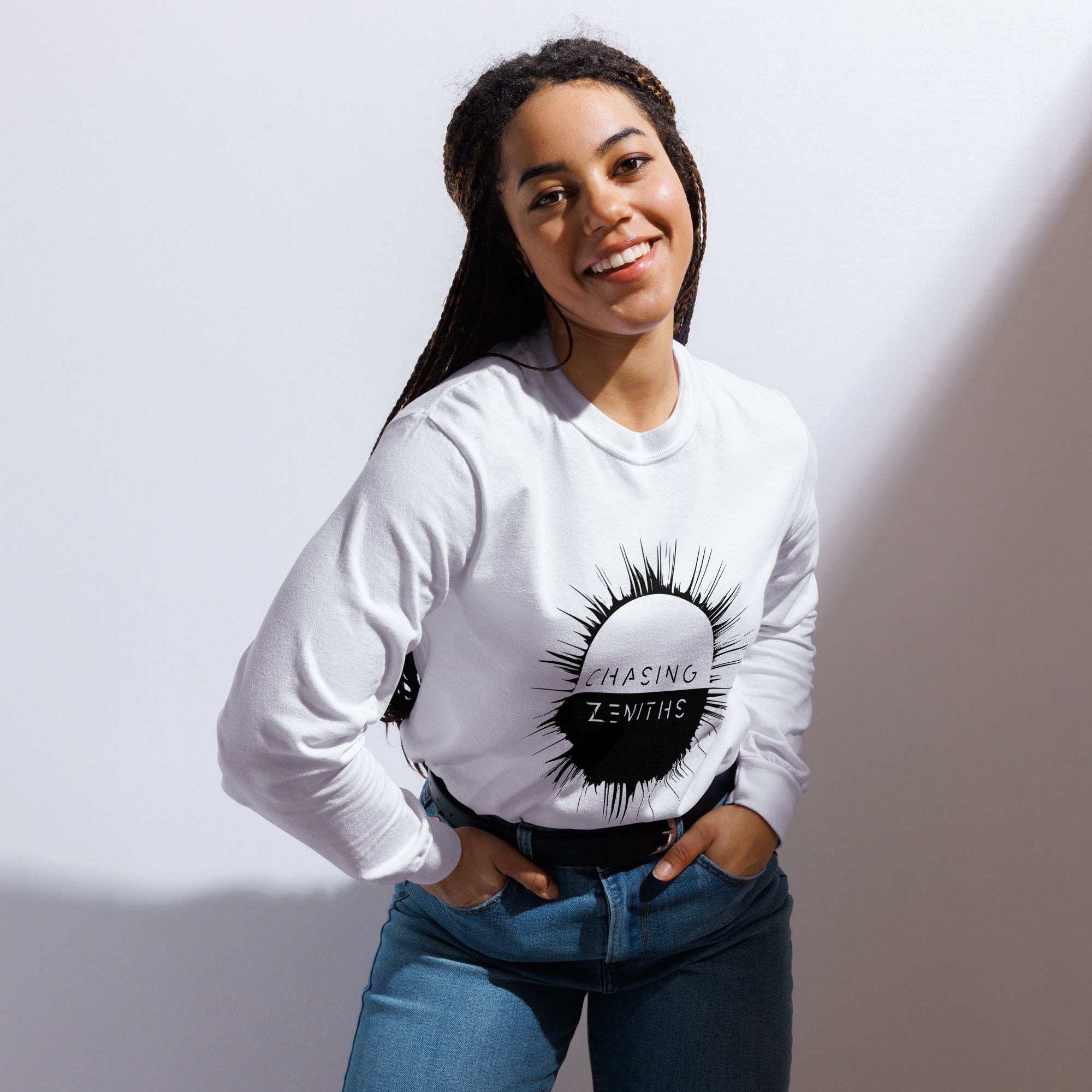 Unisex Garment-Dyed Heavyweight Long-Sleeve Logo Shirt