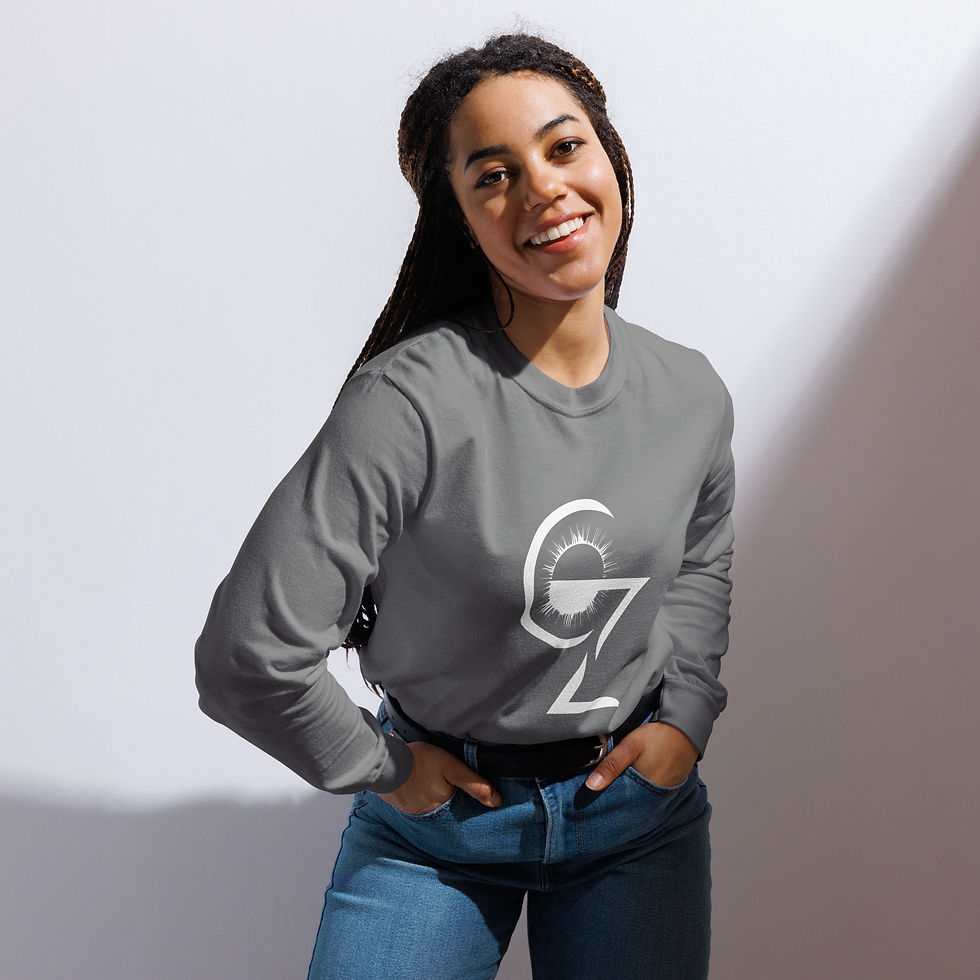 Thumbnail: Unisex Garment-Dyed Heavyweight Long-Sleeve Monogram Shirt