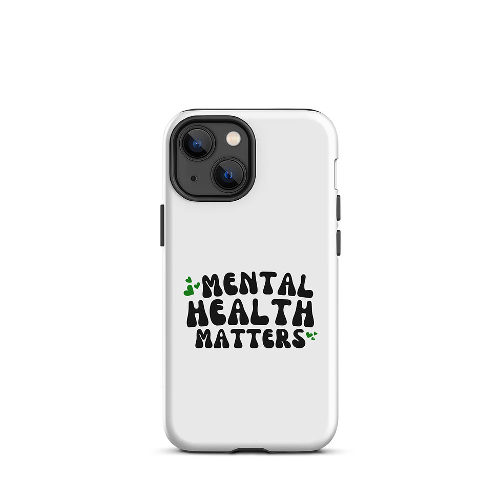 Thumbnail: Tough Case for iPhone® Mental Health Matters Green Hearts