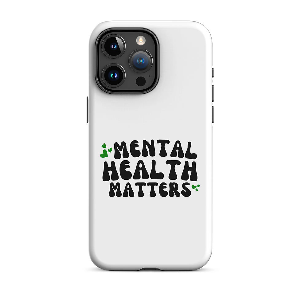 Thumbnail: Tough Case for iPhone® Mental Health Matters Green Hearts