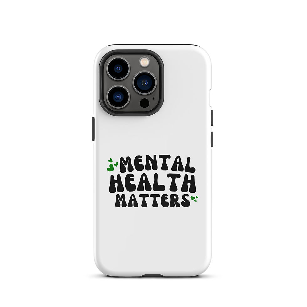 Thumbnail: Tough Case for iPhone® Mental Health Matters Green Hearts