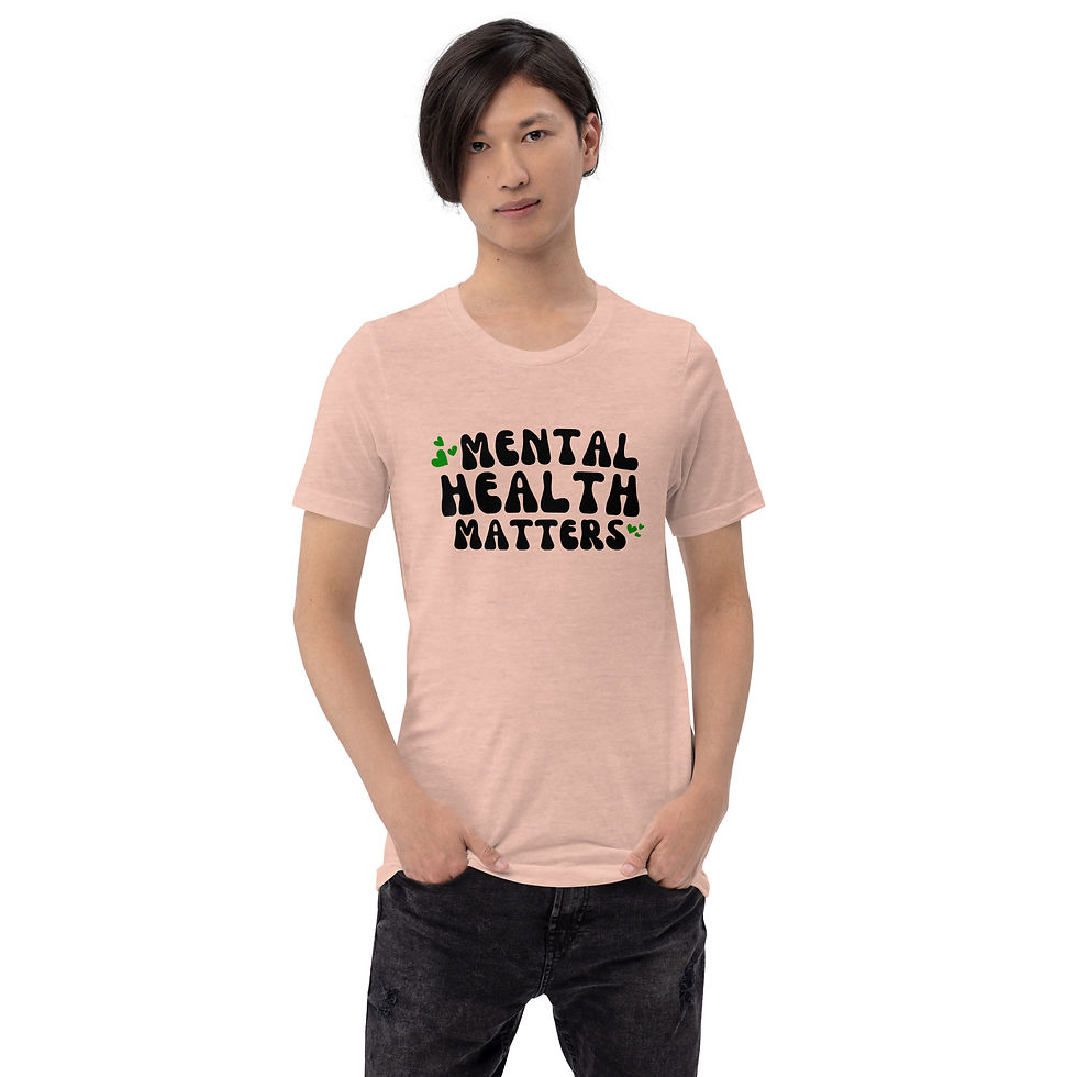 Thumbnail: Unisex t-shirt Mental Health Matters Green Hearts