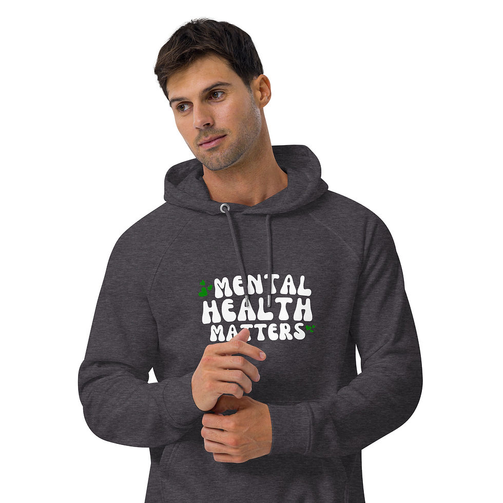 Thumbnail: Unisex Hoodie Mental Health Matters Green Hearts
