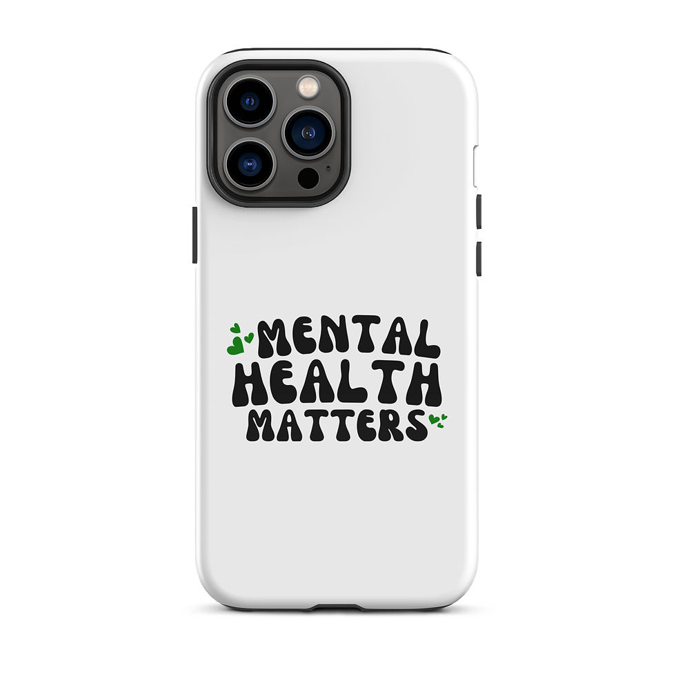 Thumbnail: Tough Case for iPhone® Mental Health Matters Green Hearts