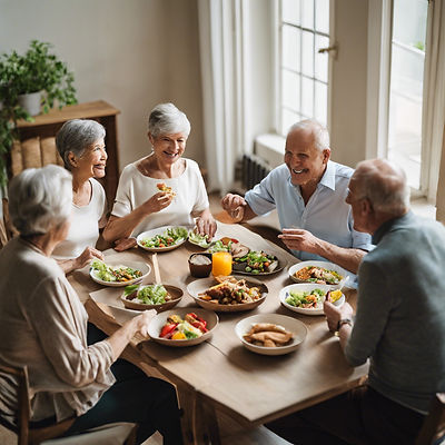 50 - 60 year old people sitting around eating lunch.jpg
