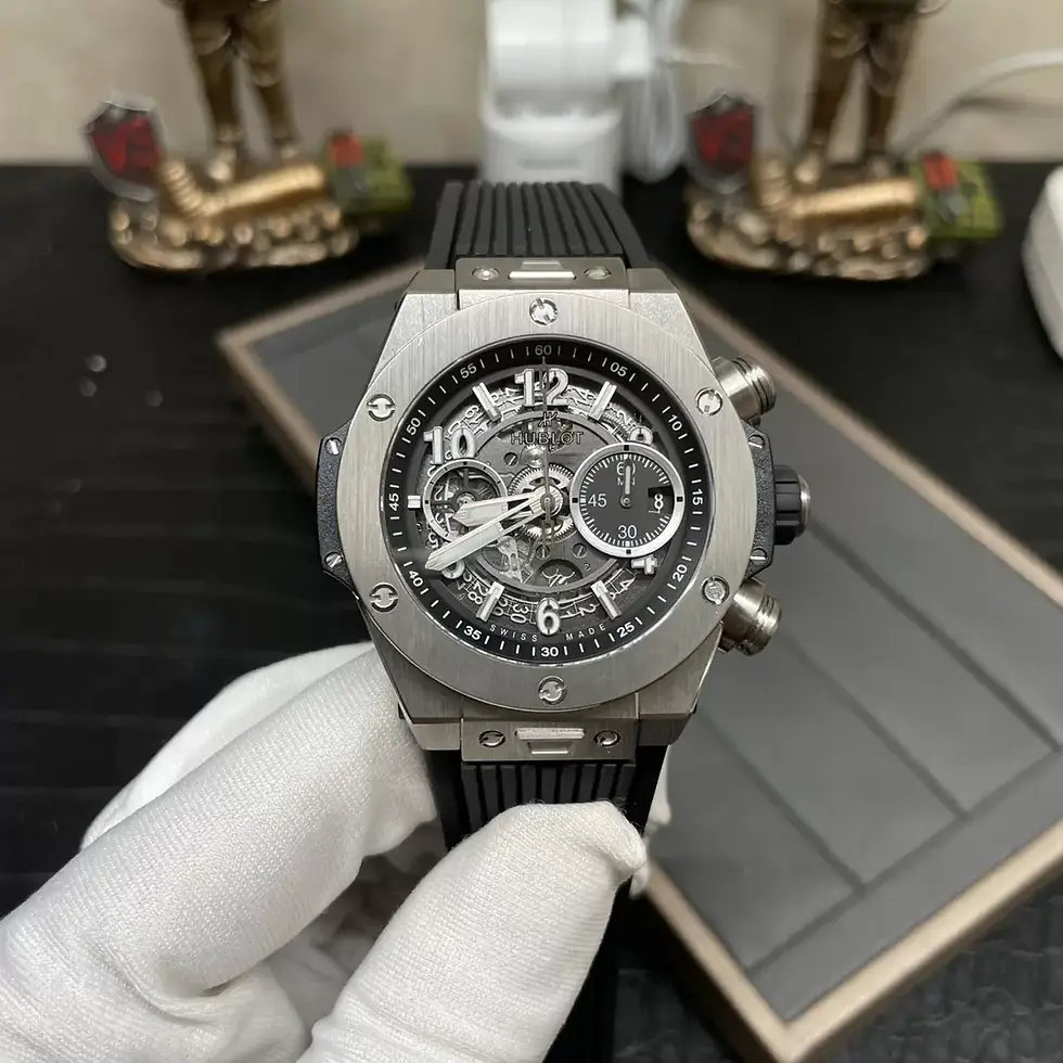 섬네일: BBF공장 위블로 빅뱅 크로노그래프 블랙 스틸 베젤 42mm 421.NX.1170.RX