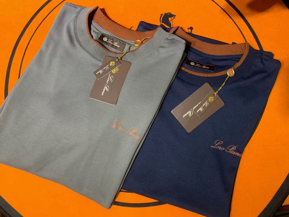 섬네일: 로로피아나 반팔티 3종 색상  수입 코튼 실크 솜 원단