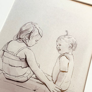 Dit watercolor portret is een bijzonder cadeau en op maat gemaakt.