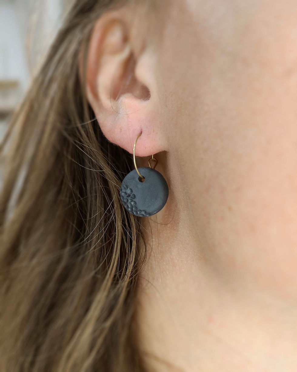 Miniature : Boucles d'oreilles anthracites