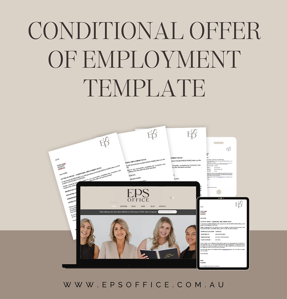 Conditional Offer of Employment