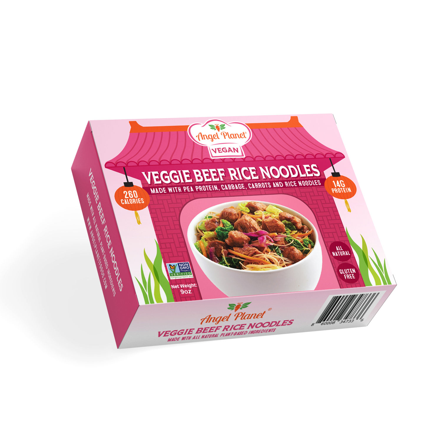 Veggie Rice Noodles With Vegan Beef - 9oz