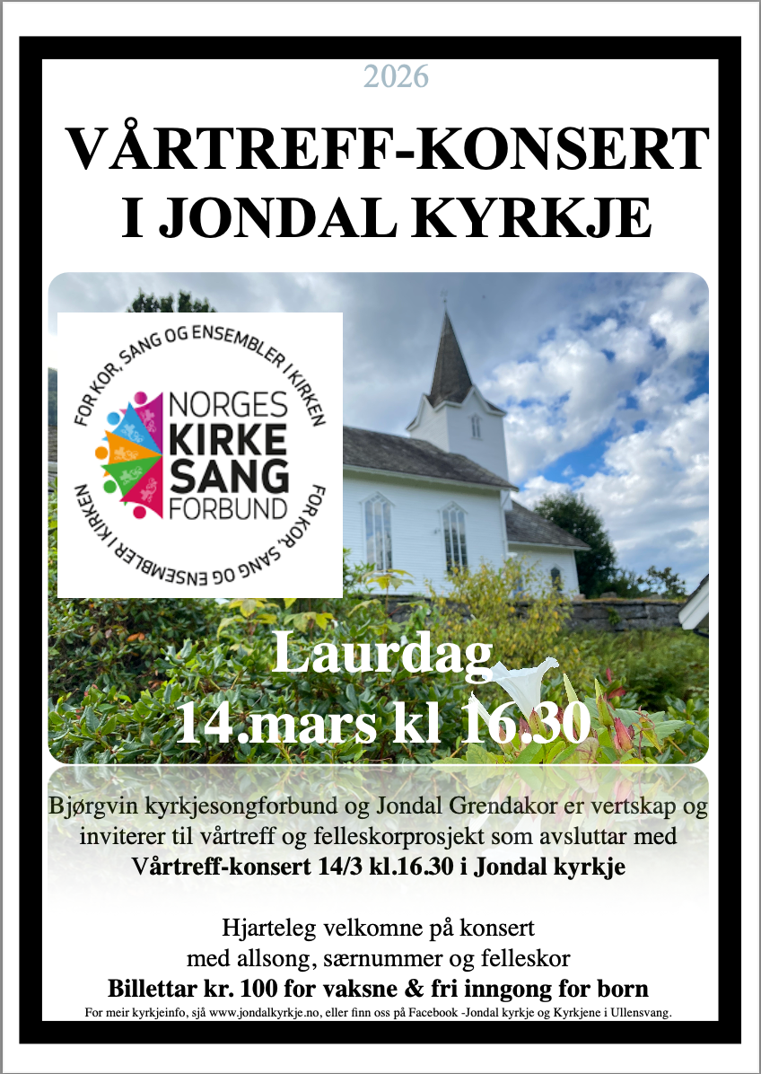 Vårtreff-konsert i Jondal kyrkje