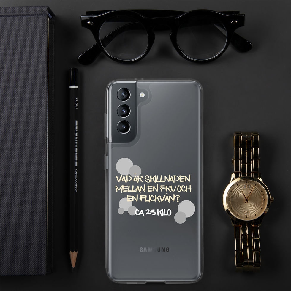 Miniatyrbild: Skillnaden mellan en fru och flickvän - Genomskinlig - Mobilskal Samsung