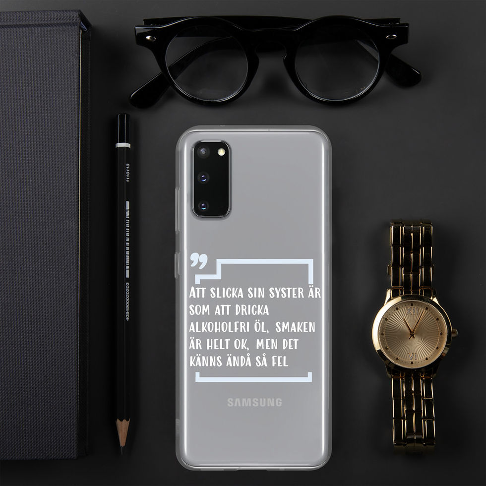Miniatyrbild: Att slicka sin syster - Genomskinlig - Mobilskal Samsung