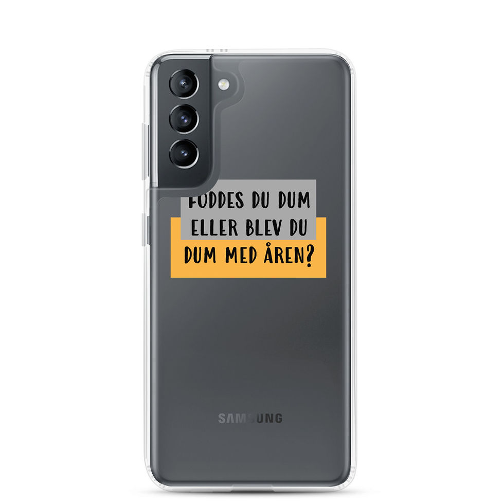 Miniatyrbild: Föddes du dum? - Genomskinlig - Mobilskal Samsung