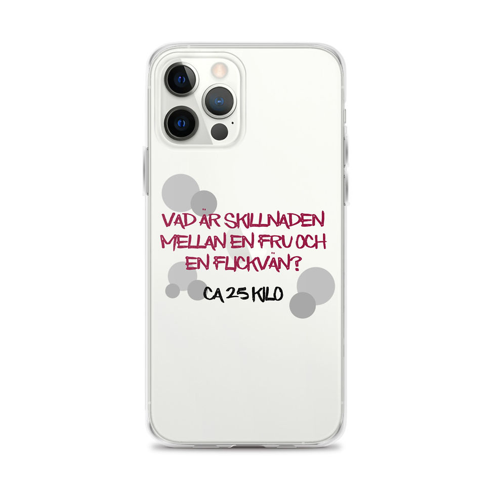 Miniatyrbild: Skillnaden mellan en fru och flickvän - Genomskinlig - Mobilskal Iphone