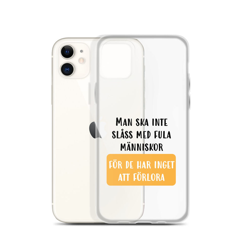 Miniatyrbild: Slåss med fula människor - Genomskinlig - Mobilskal Iphone