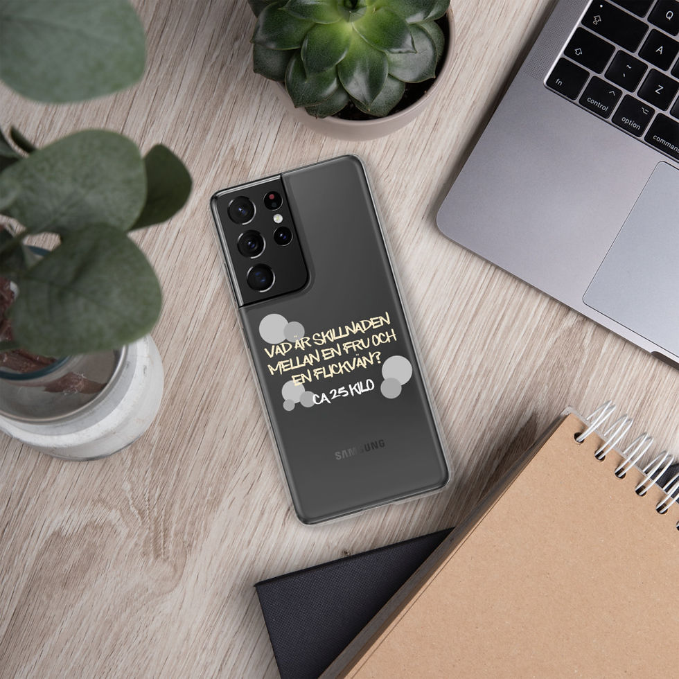 Miniatyrbild: Skillnaden mellan en fru och flickvän - Genomskinlig - Mobilskal Samsung