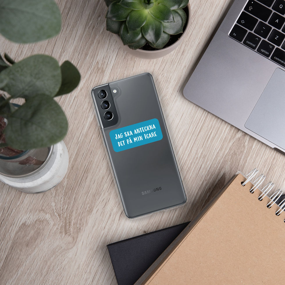Miniatyrbild: Jag ska anteckna det på min Icare - Genomskinlig - Mobilskal Samsung