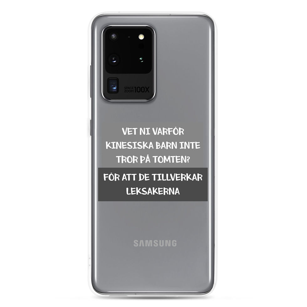 Miniatyrbild: Kinesiska barn och tomten - Genomskinlig - Mobilskal Samsung