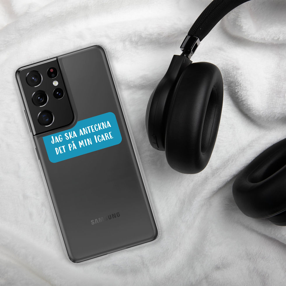 Miniatyrbild: Jag ska anteckna det på min Icare - Genomskinlig - Mobilskal Samsung