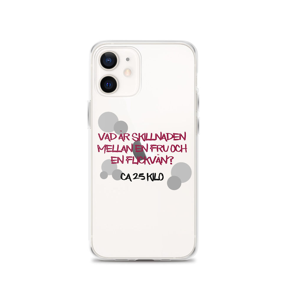 Miniatyrbild: Skillnaden mellan en fru och flickvän - Genomskinlig - Mobilskal Iphone