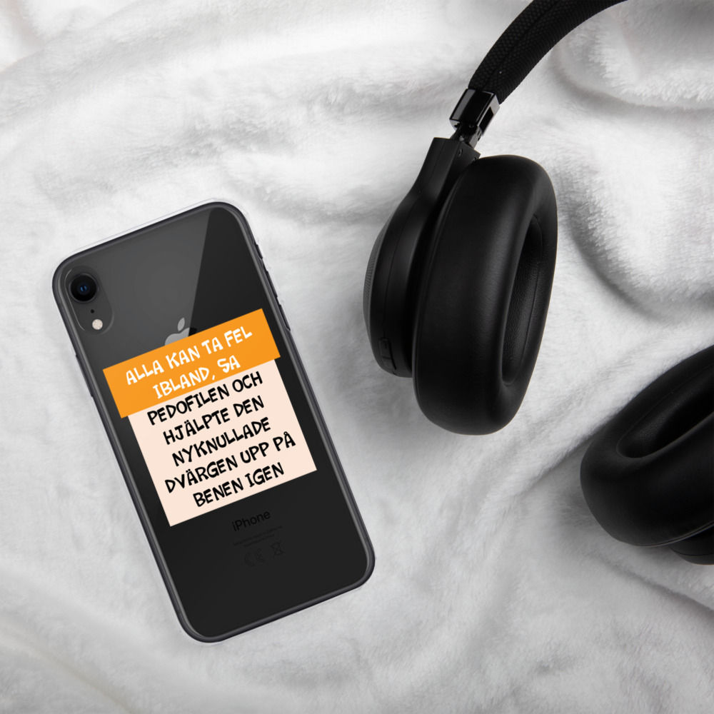 Pedofilen och den nyknullade dvärgen - Genomskinlig - Mobilskal Iphone