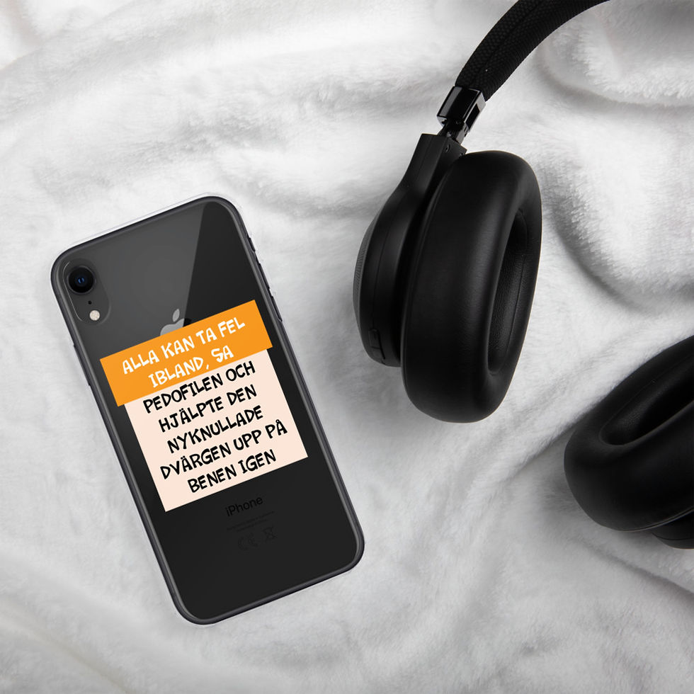 Pedofilen och den nyknullade dvärgen - Genomskinlig - Mobilskal Iphone