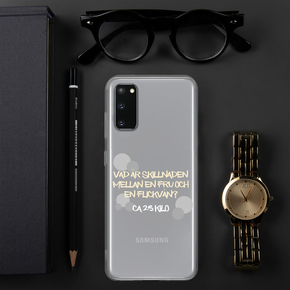 Miniatyrbild: Skillnaden mellan en fru och flickvän - Genomskinlig - Mobilskal Samsung