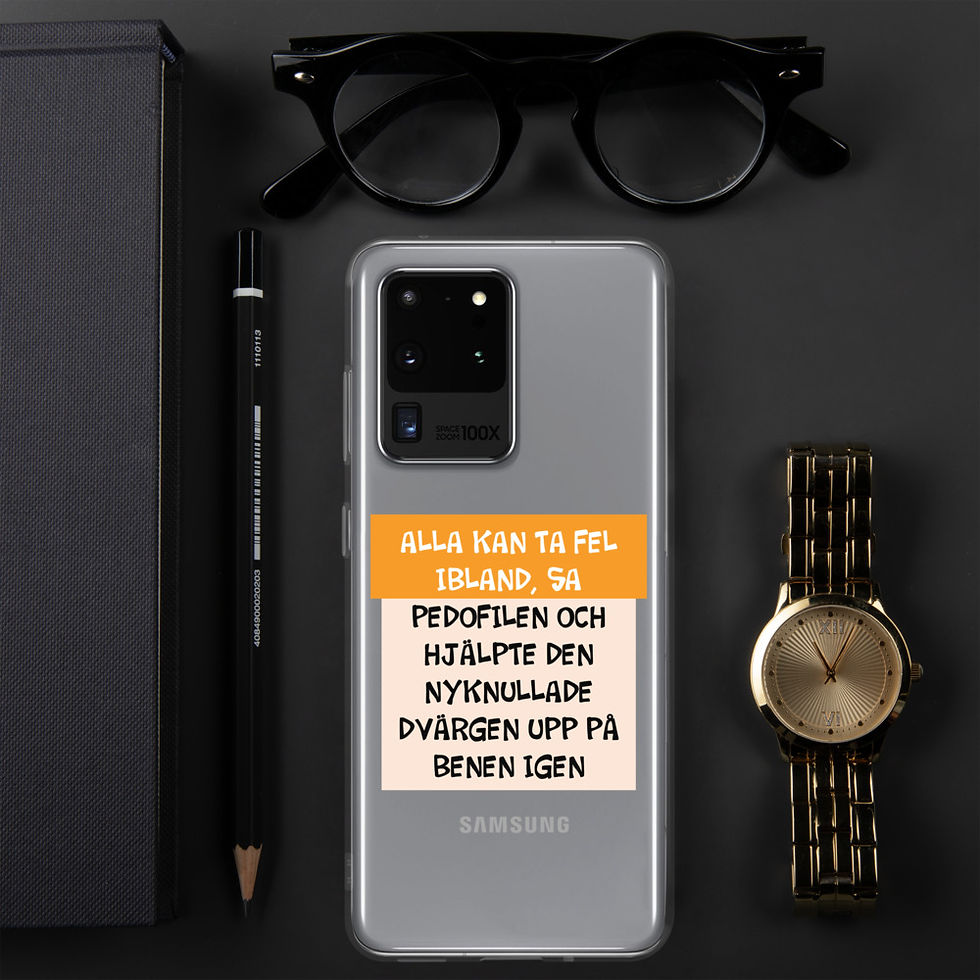 Miniatyrbild: Pedofilen och den nyknullade dvärgen - Genomskinlig - Mobilskal Samsung