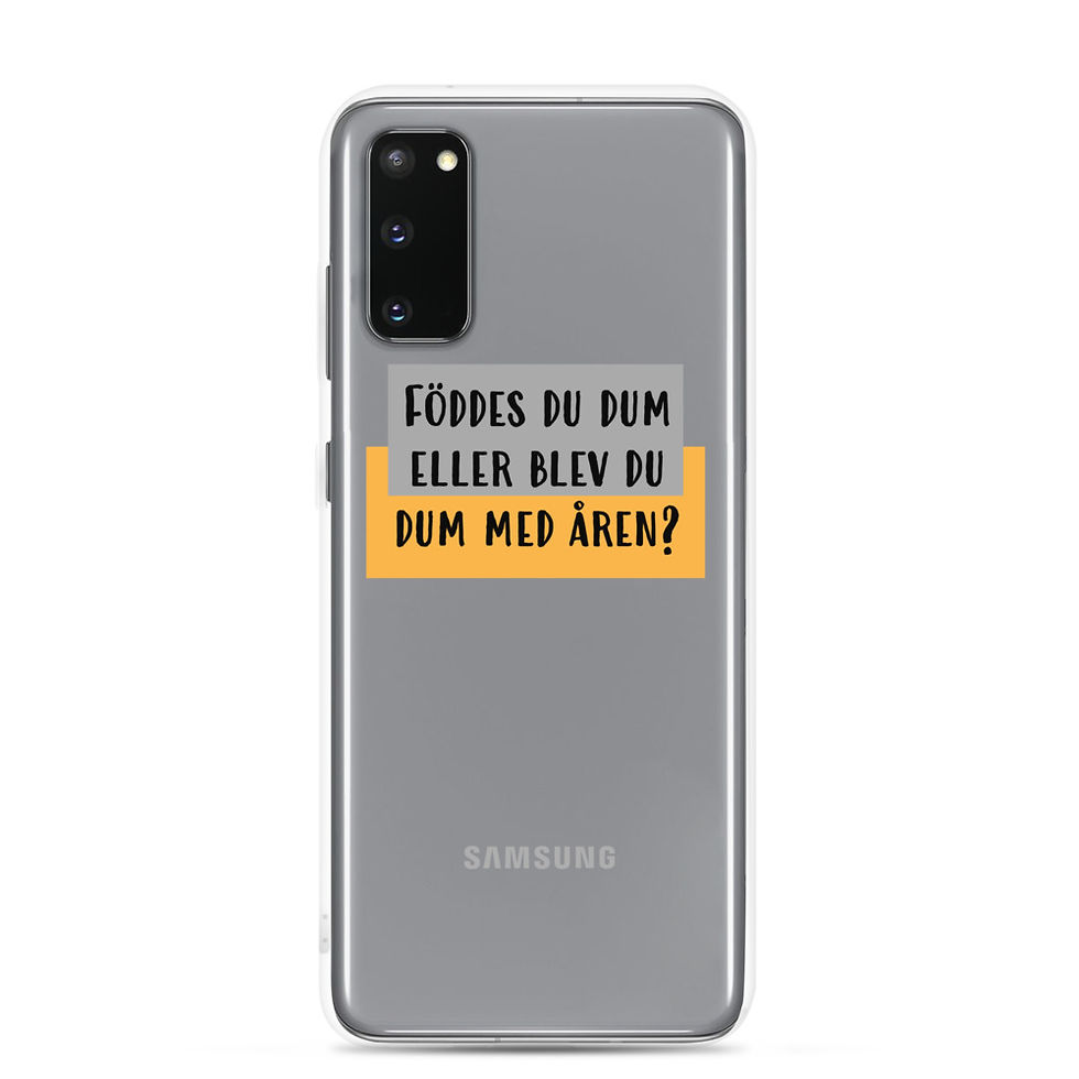 Miniatyrbild: Föddes du dum? - Genomskinlig - Mobilskal Samsung