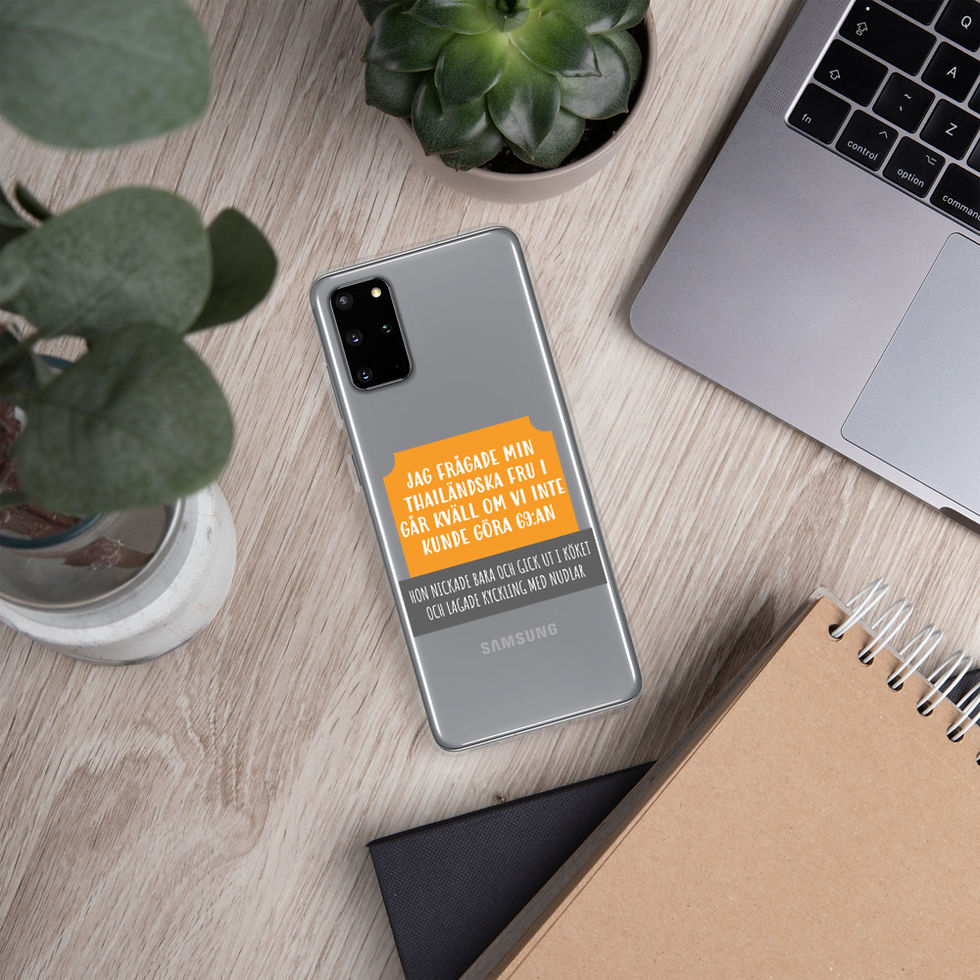 Miniatyrbild: Thailändska frun och 69an - Genomskinlig - Mobilskal Samsung