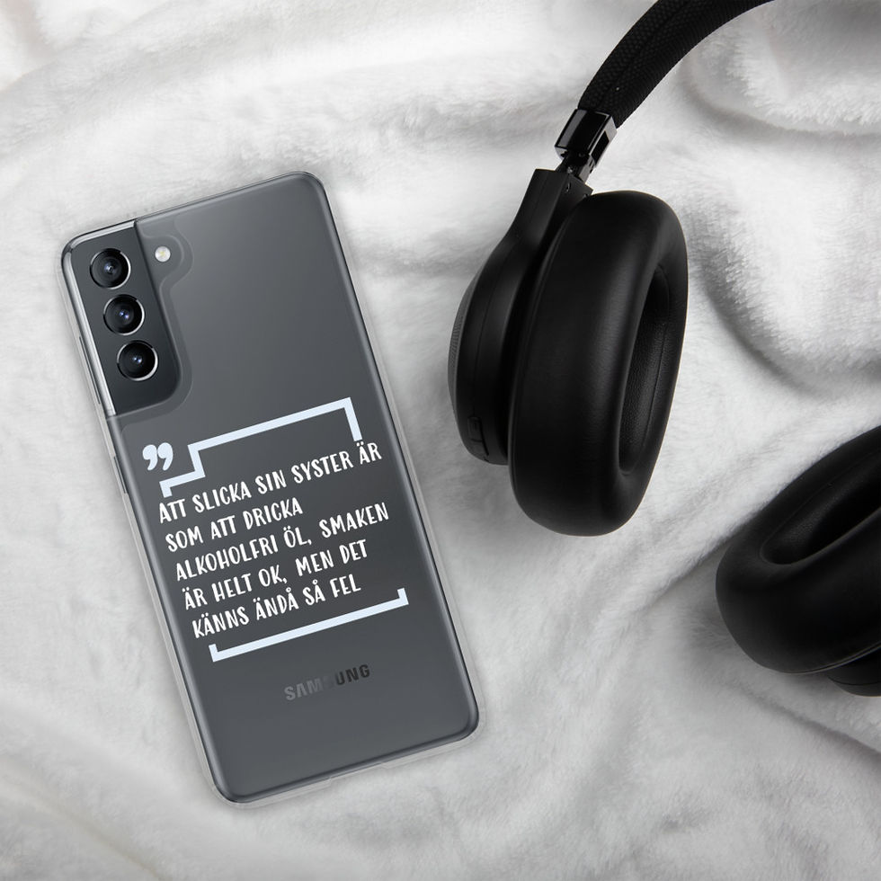 Miniatyrbild: Att slicka sin syster - Genomskinlig - Mobilskal Samsung
