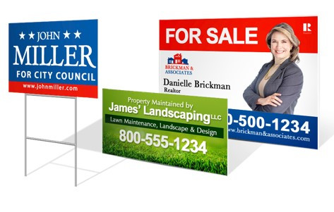 Yard Signs with H Stake Frame