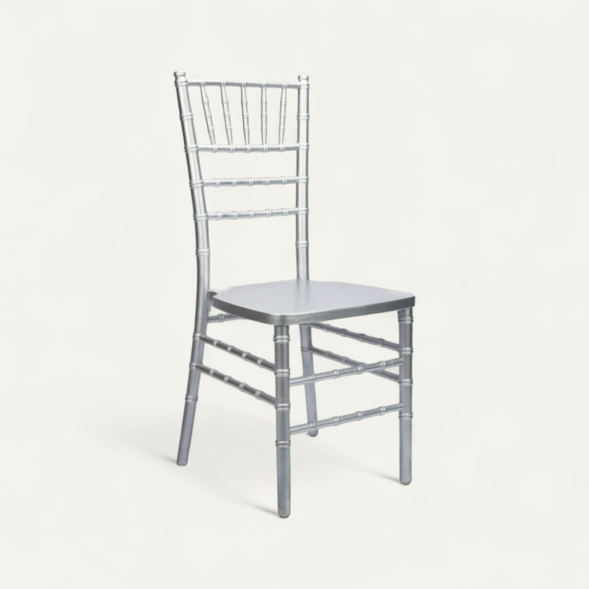 Silver Stackable Wood Chiavari Chair
