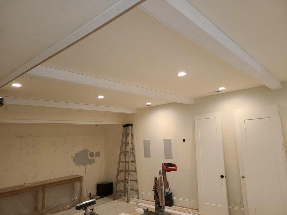Family Room Ceiling Beams