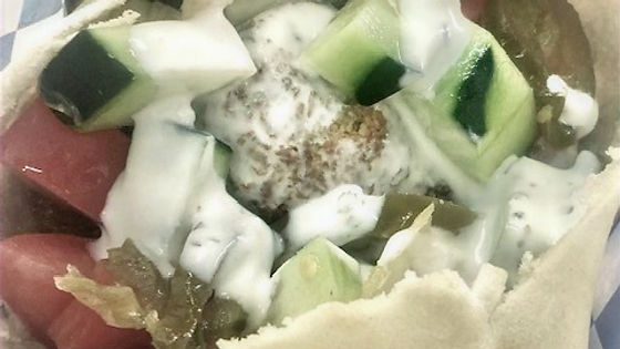 Falafel in a pita pocket