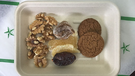 Cookie, dried fruit and walnut tray