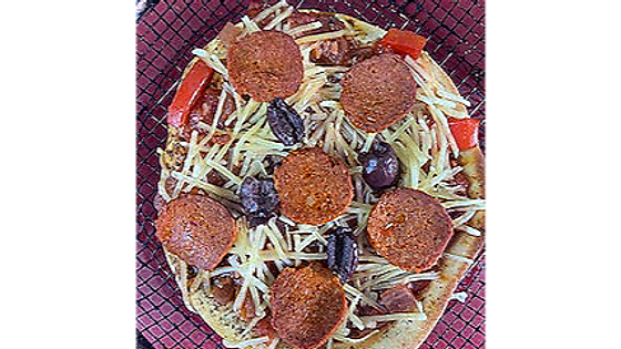 Shakshuka and Soy Chorizo Pizza