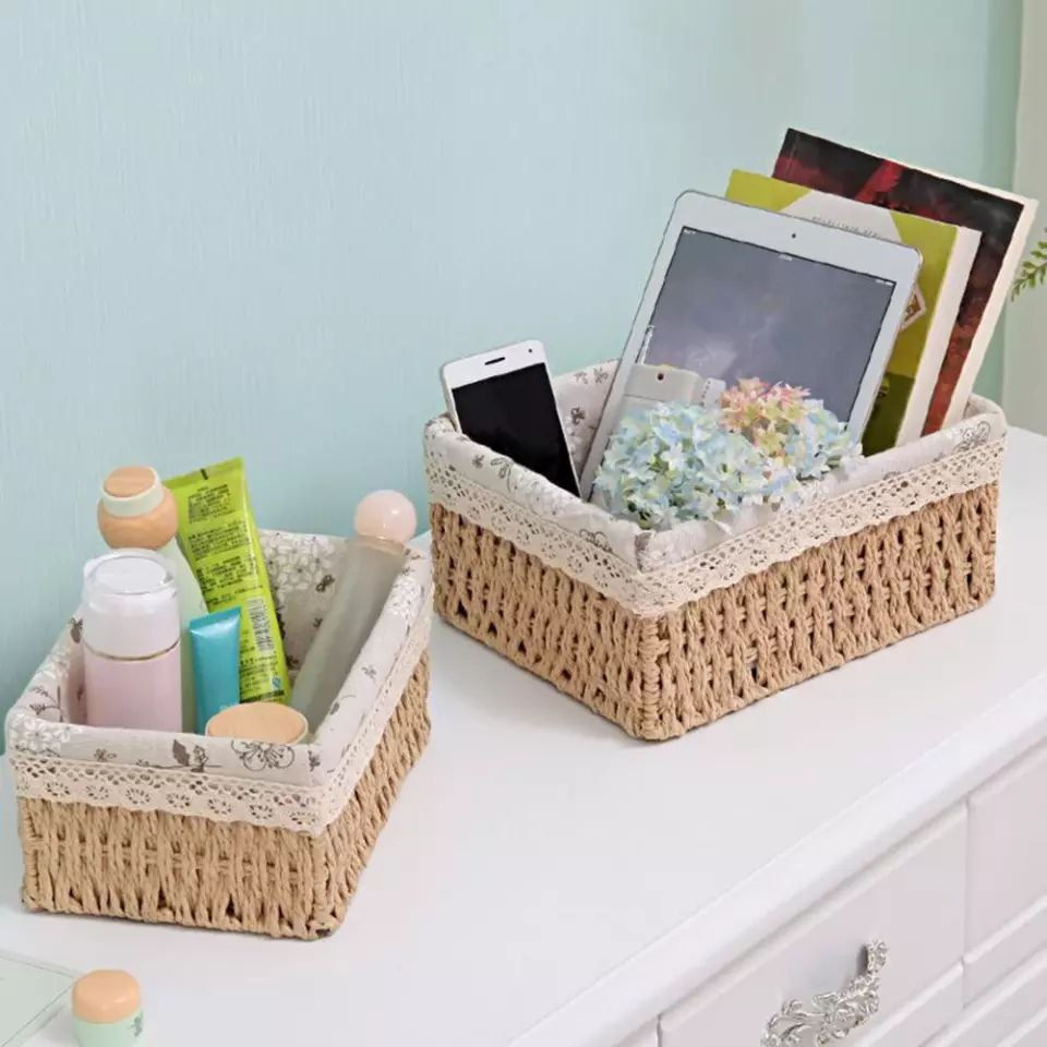 Thumbnail: Rattan Rectangle Storage Baskets