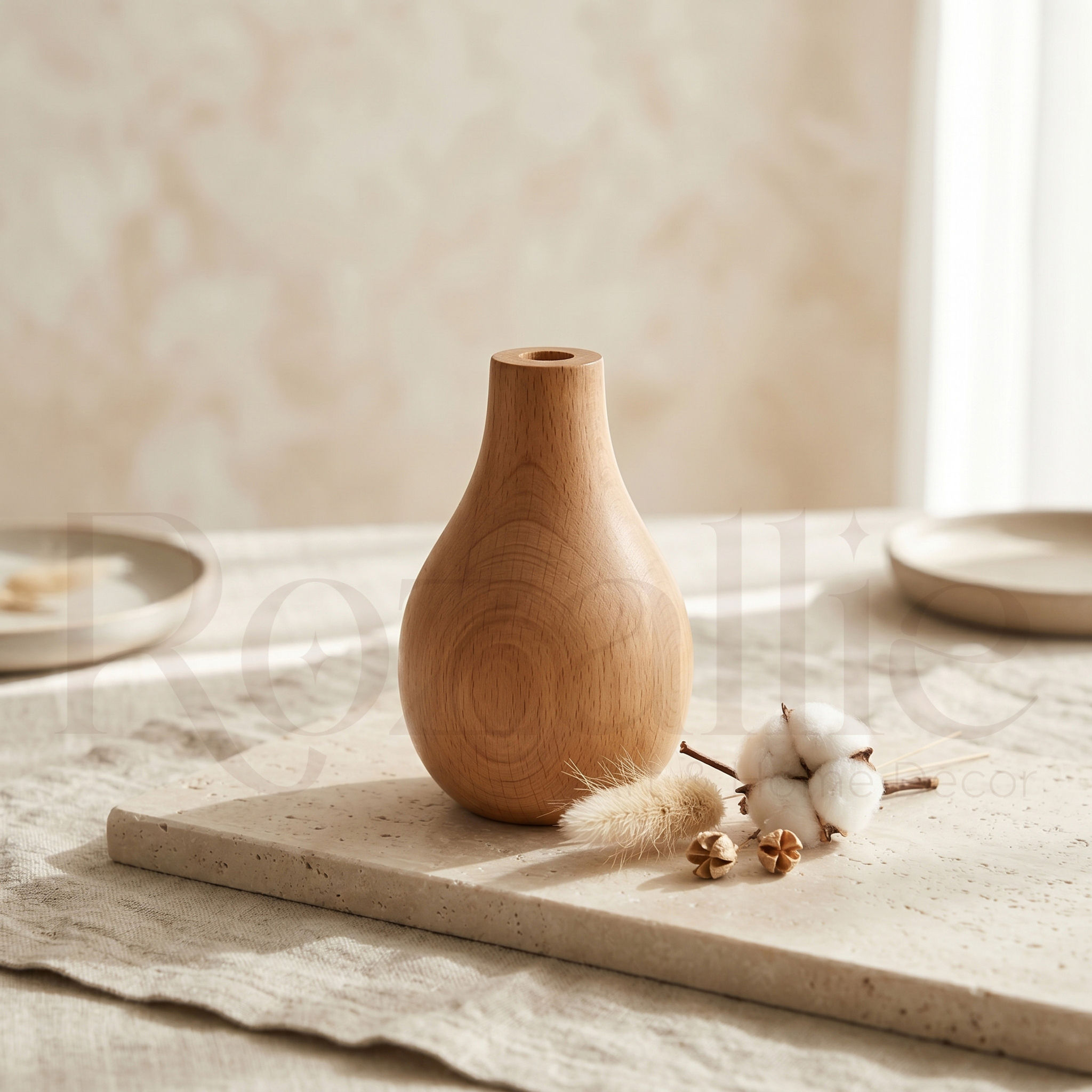 Wooden Minimal Boho Vase