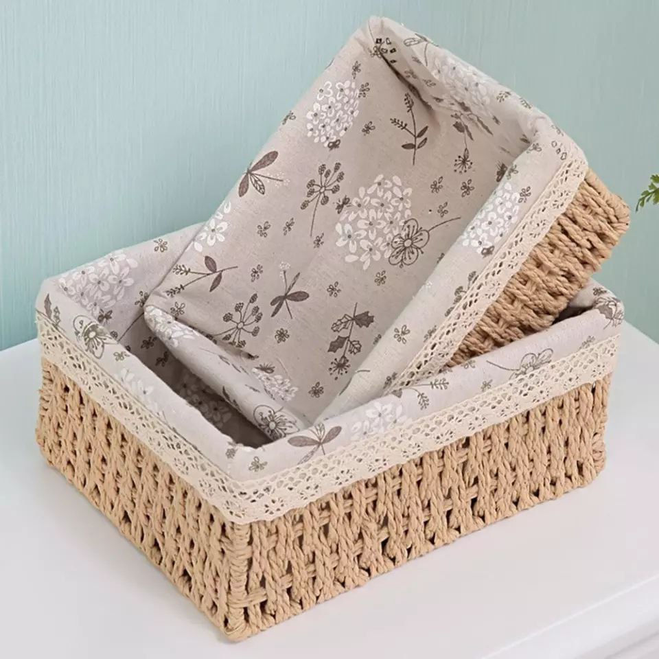 Thumbnail: Rattan Rectangle Storage Baskets