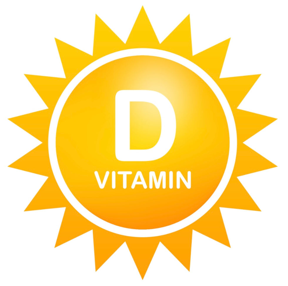 drawing of a yellow sun with the words D vitamin inside it