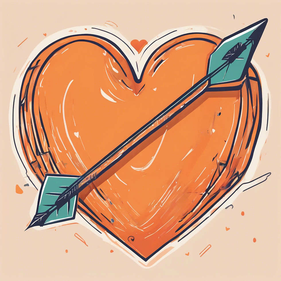 An orange heart with an arrow .jpg